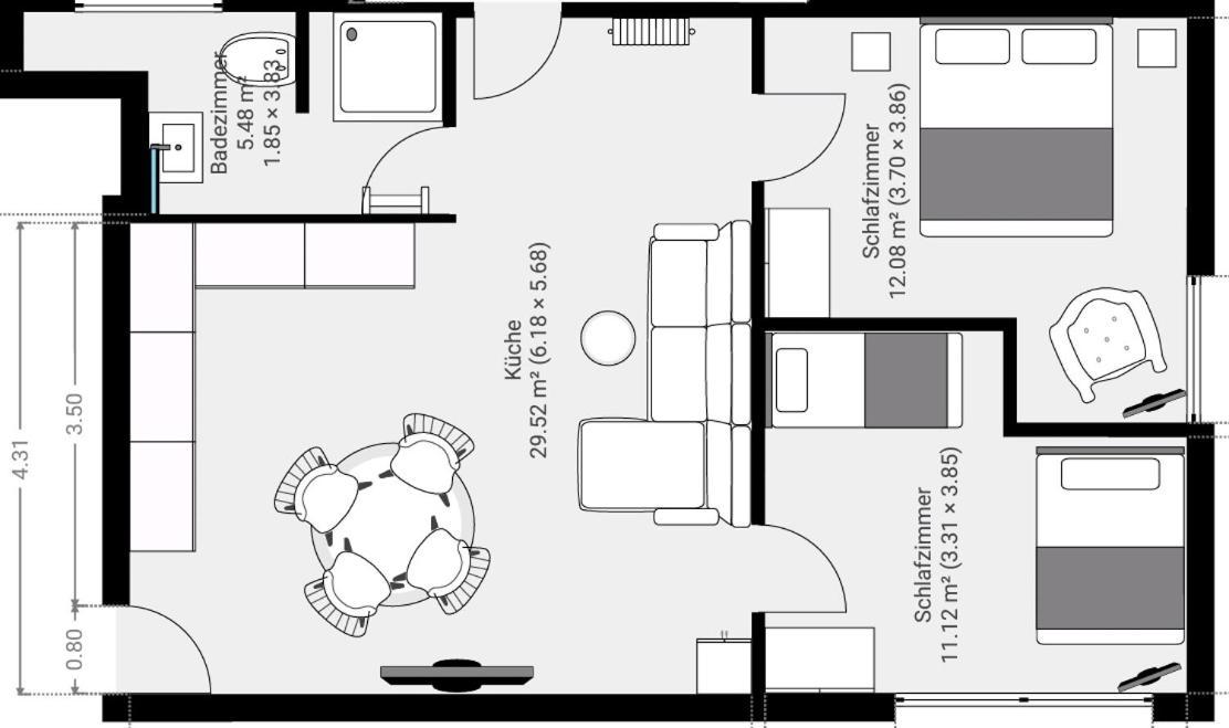 Haus Valentonio Appartement Zeltingen-Rachtig Buitenkant foto